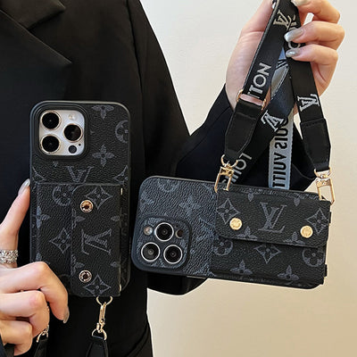 Louis Card Bag Chain Black iPhone Case