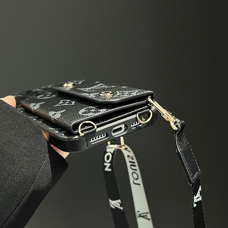 Louis Card Bag Chain Black iPhone Case