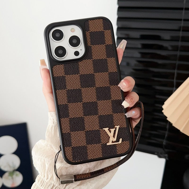 Louis Classic Brown Hand Chain iPhone Case