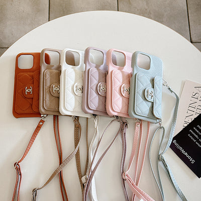 CC Card Bag Leather Chain iPhone Case