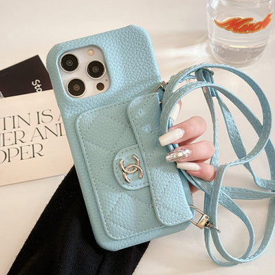 CC Card Bag Leather Chain iPhone Case