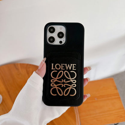 Loe Black & Brown Card Bag iPhone Case