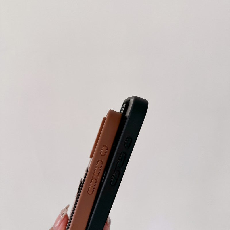 Loe Black & Brown Card Bag iPhone Case