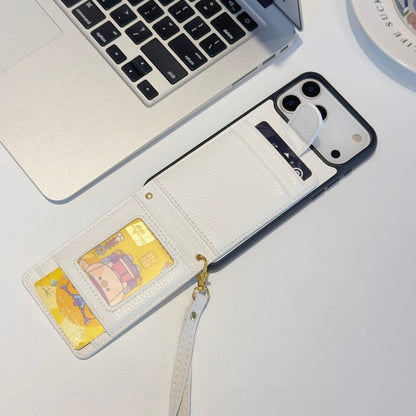 CC Card Bag Leather Hand Chain iPhone Case
