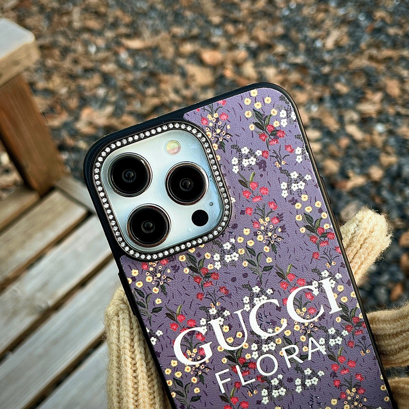 GG Flora Diamond Camera iPhone Case