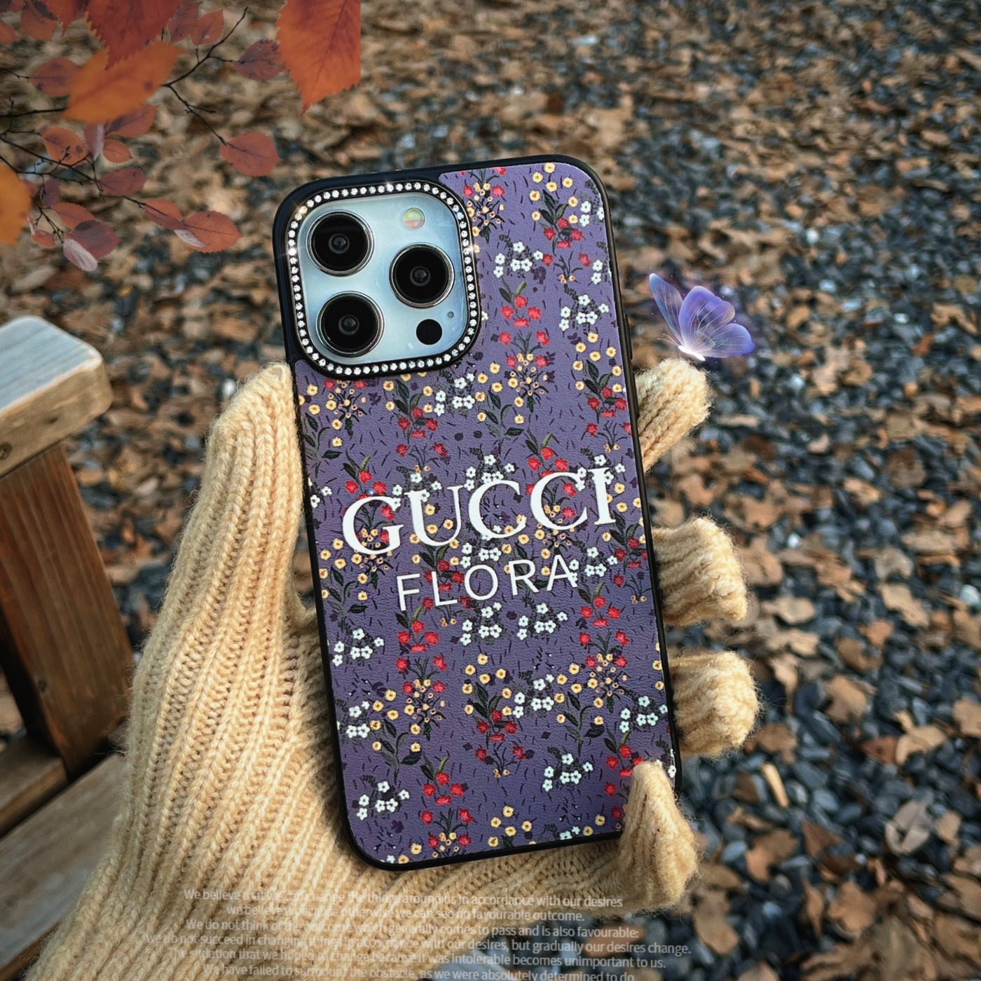 GG Flora Diamond Camera iPhone Case