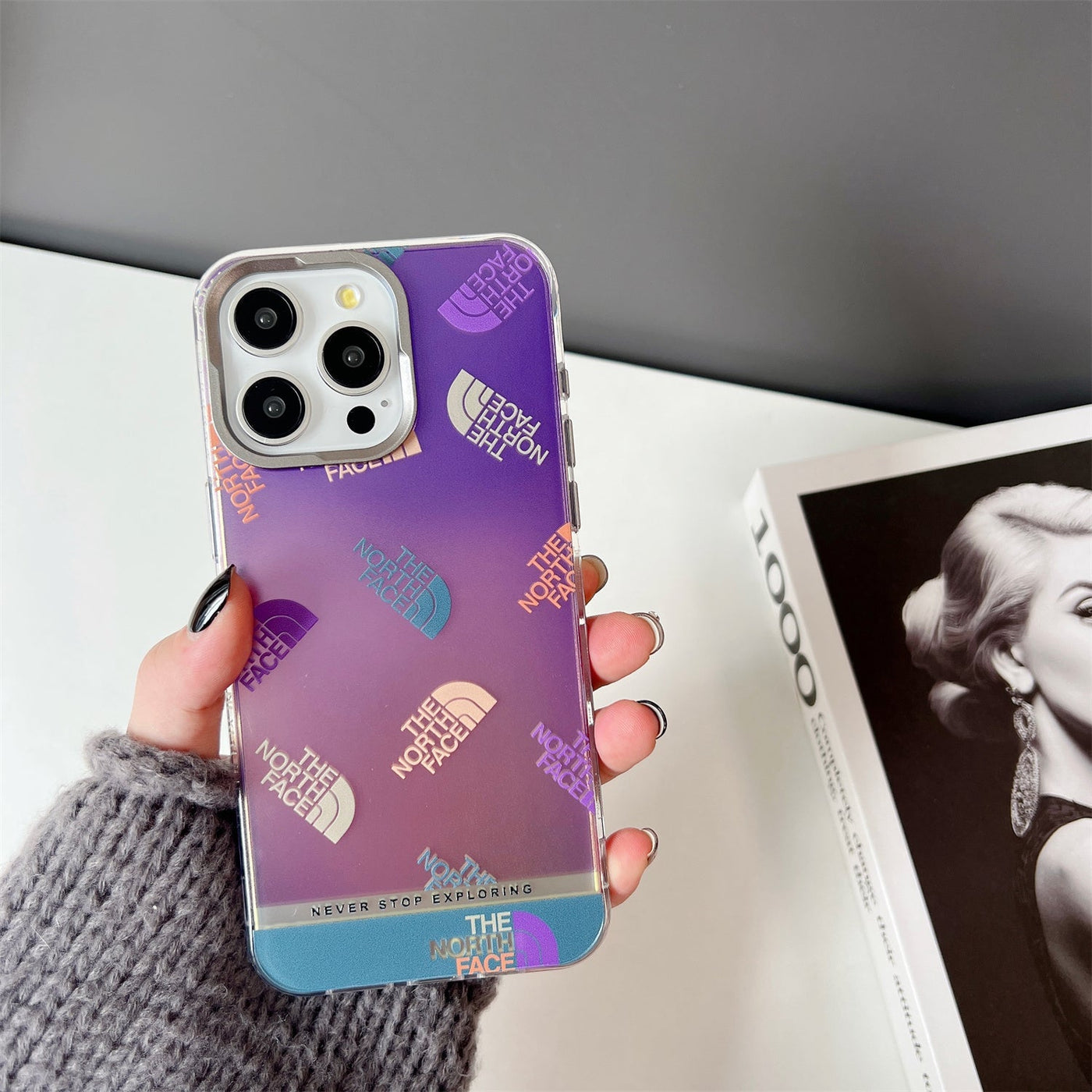 TNFace Purple Laser iPhone Case