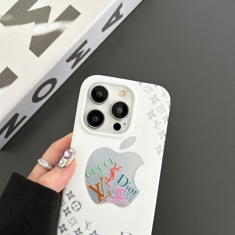 Louis CD GG CC White iPhone Case