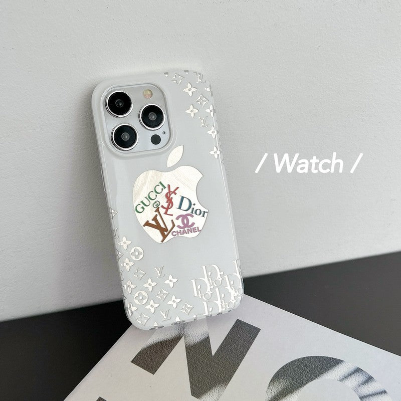 Louis CD GG CC White iPhone Case