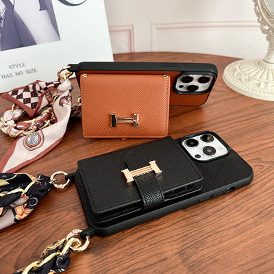 H Card Bag Scarves Leather iPhone Case