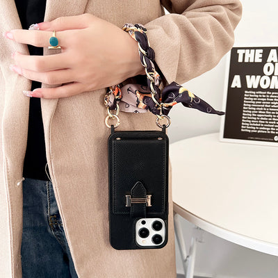 H Card Bag Scarves Leather iPhone Case