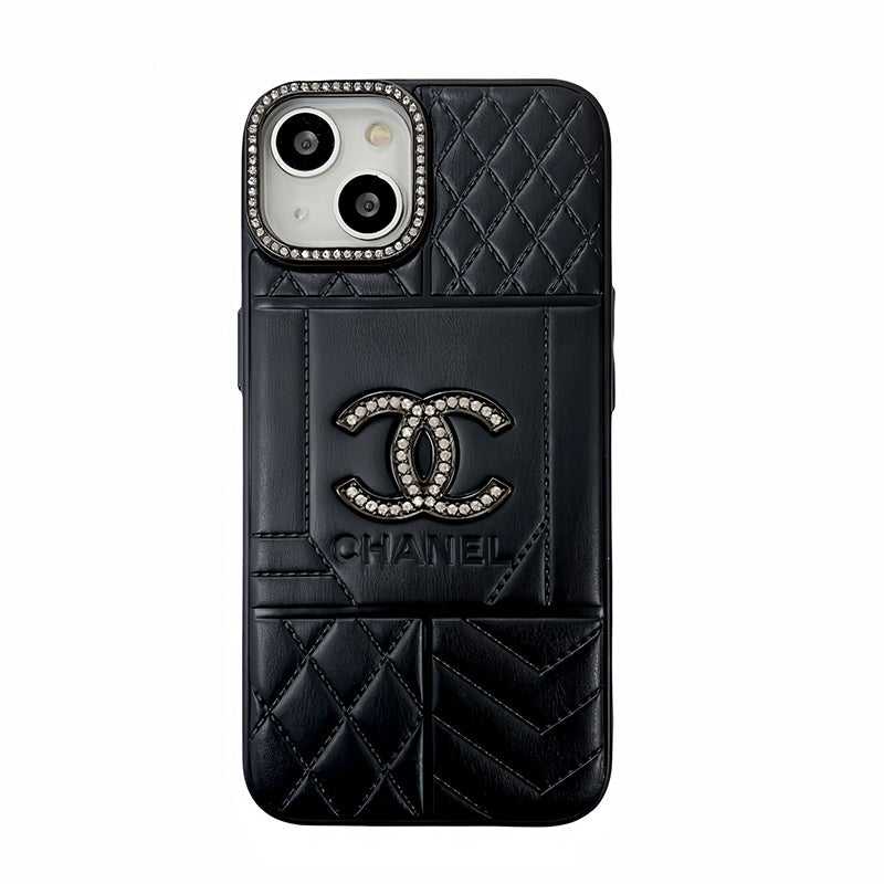 iPhone Case - CHANEL Rhombus Leather Case