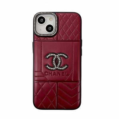 iPhone Case - CHANEL Rhombus Leather Case