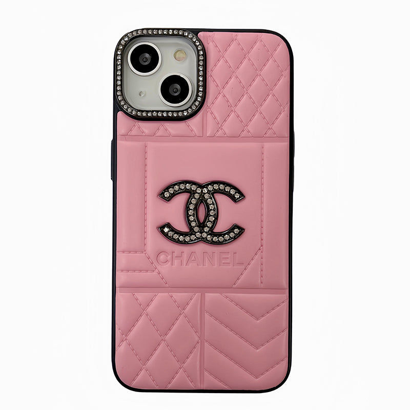 iPhone Case - CHANEL Rhombus Leather Case