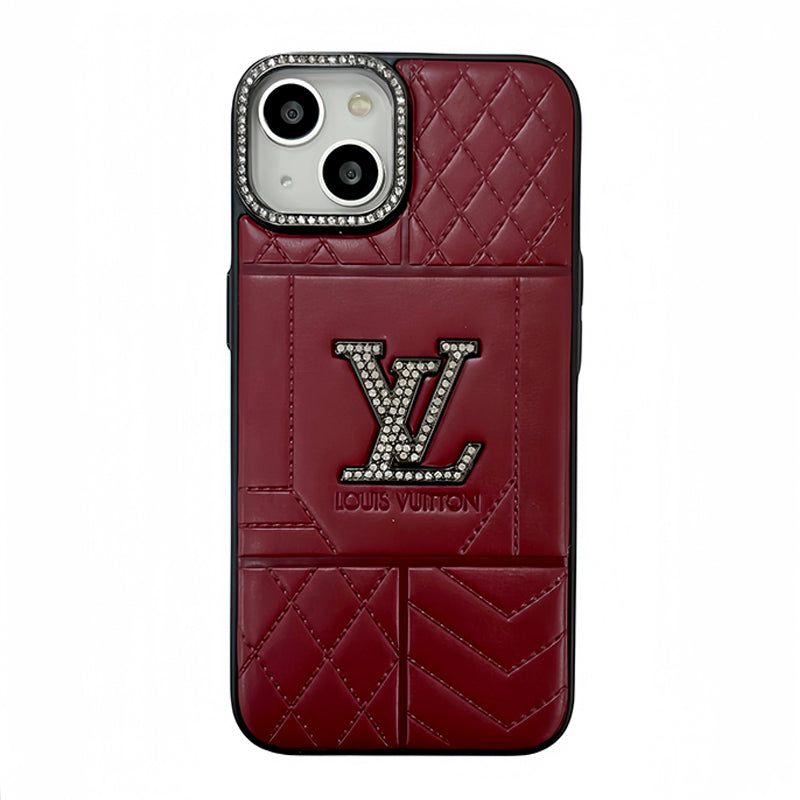 iPhone Case - Louis Vuitton Rhombus  Leather Case