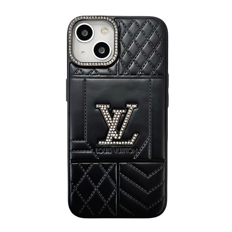 iPhone Case - Louis Vuitton Rhombus  Leather Case