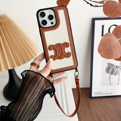 CE Hand Holder Leather iPhone Case