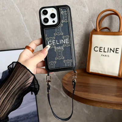 CE Hand Holder Leather iPhone Case