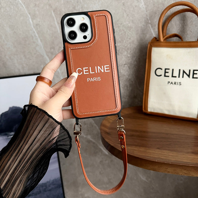 CE Hand Holder Leather iPhone Case