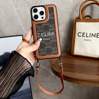 CE Hand Holder Leather iPhone Case