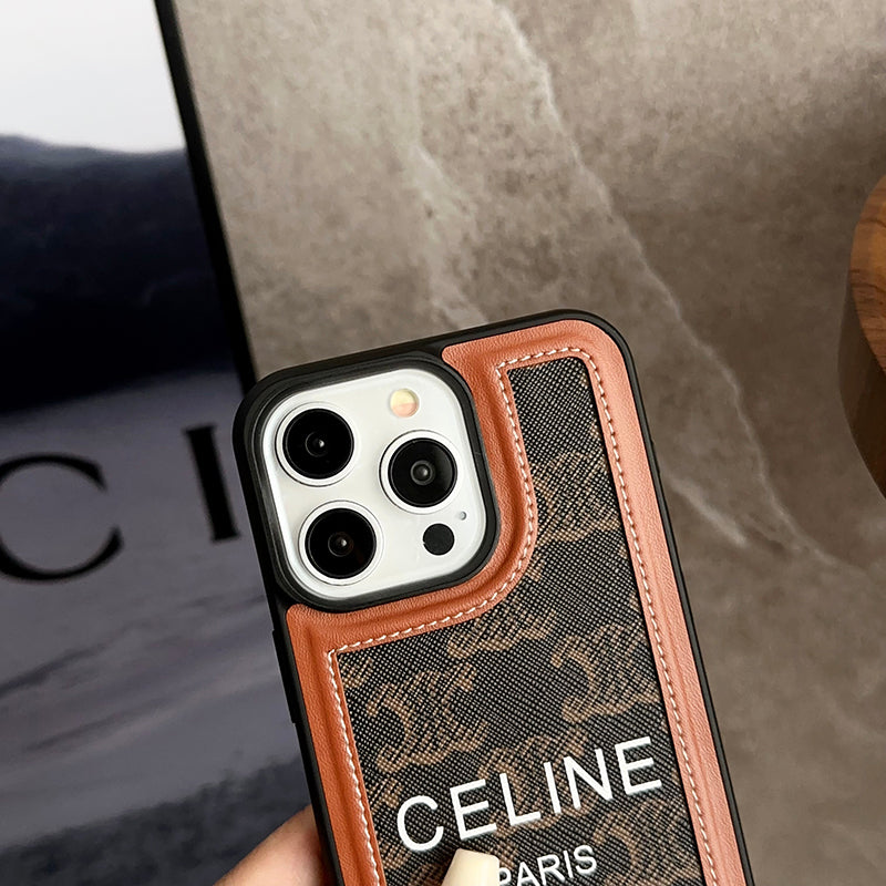 CE Hand Holder Leather iPhone Case