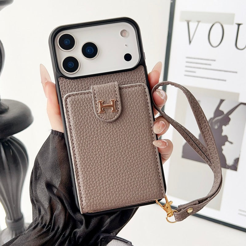 Herm Leather Hand Chain iPhone Case
