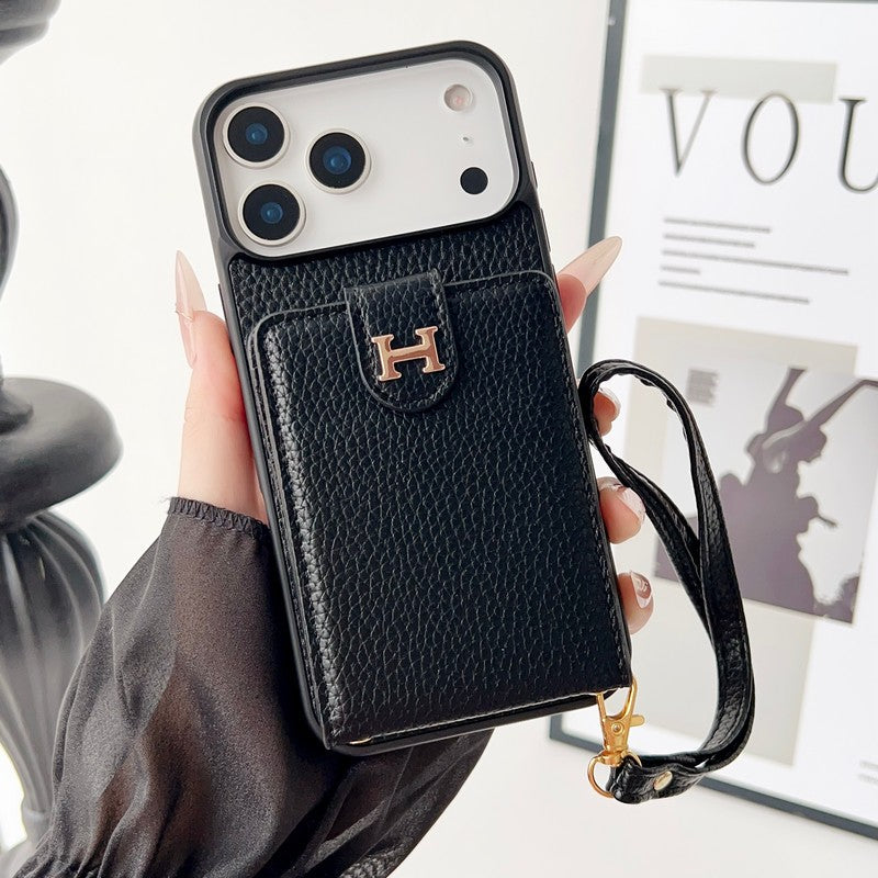 Herm Leather Hand Chain iPhone Case