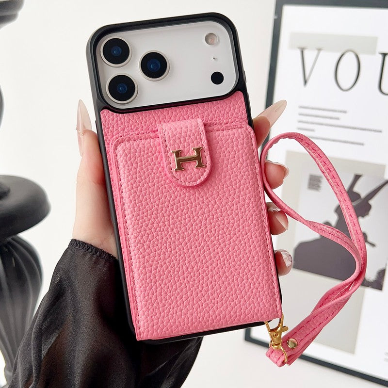 Herm Leather Hand Chain iPhone Case