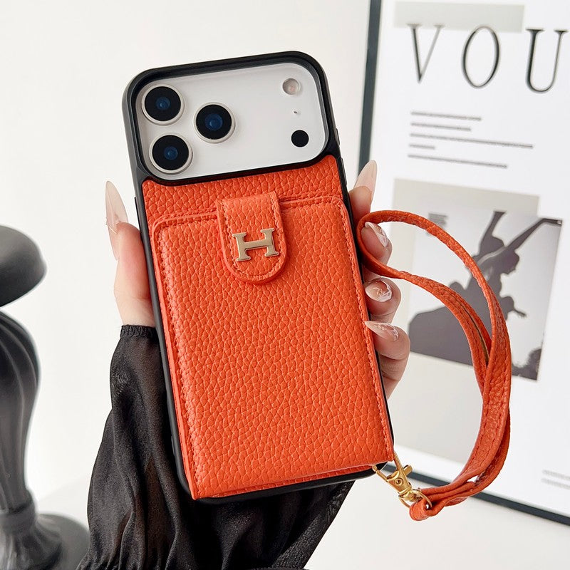 Herm Leather Hand Chain iPhone Case