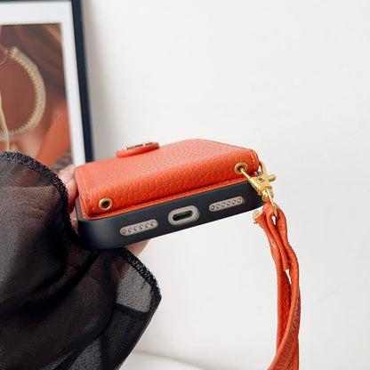 Herm Leather Hand Chain iPhone Case