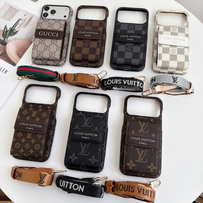 Louis GG Crossbody Chain Card iPhone Case