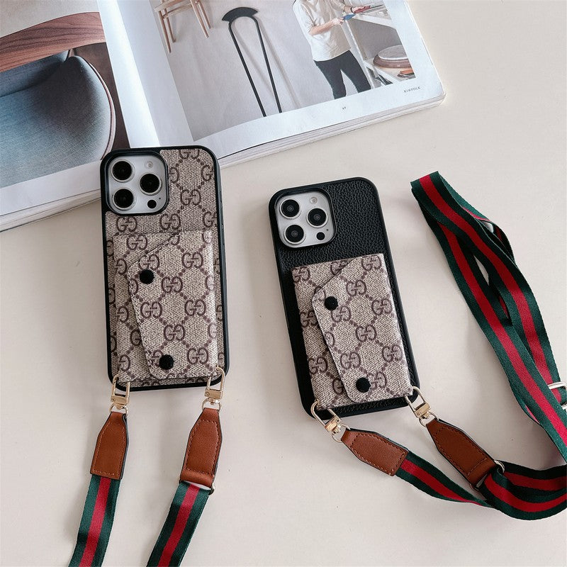 GG Card Holder Crossbody iPhone Case