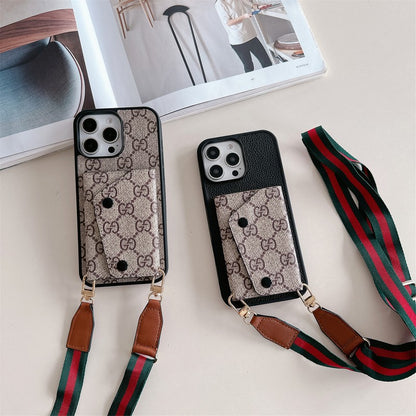 GG Card Holder Crossbody iPhone Case