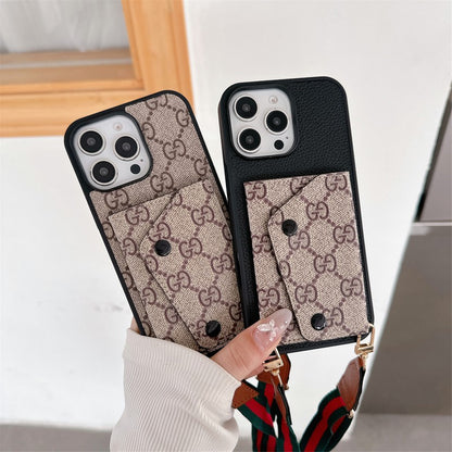 GG Card Holder Crossbody iPhone Case