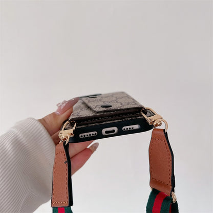 GG Card Holder Crossbody iPhone Case