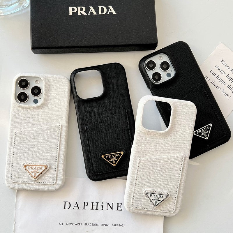 Pra Black & White Card Bag iPhone Case