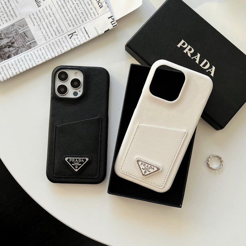 Pra Black & White Card Bag iPhone Case