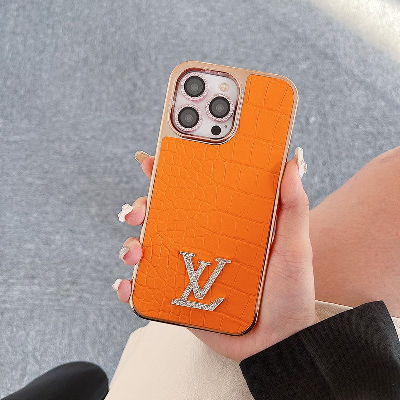 Lou Diamond Logo Rose Gold iPhone Case