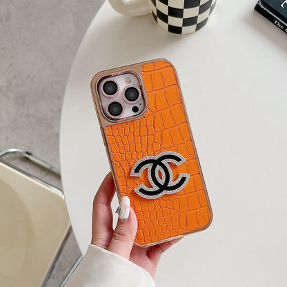 CC Diamond Logo Rose Gold iPhone Case