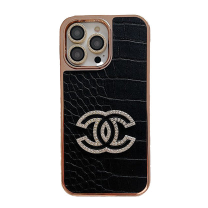 CC Diamond Logo Rose Gold iPhone Case