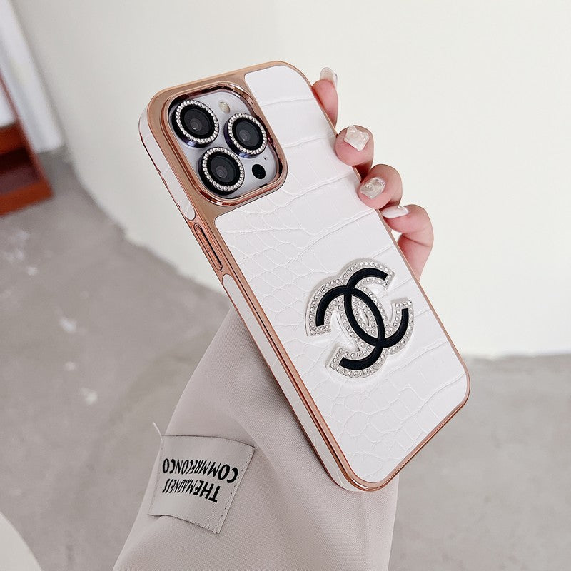 CC Diamond Logo Rose Gold iPhone Case