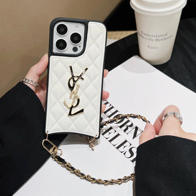 Saint Leather Chain iPhone Case