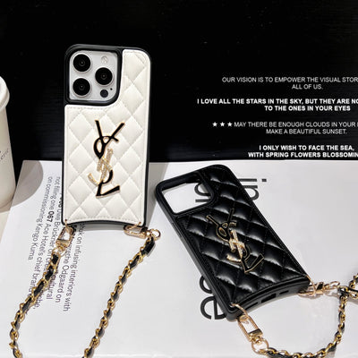 Saint Leather Chain iPhone Case