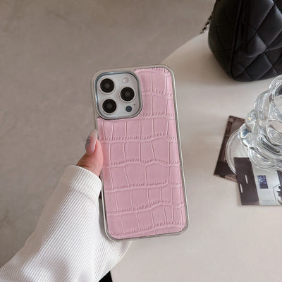 Crocodile Leather Pattern Color iPhone Case