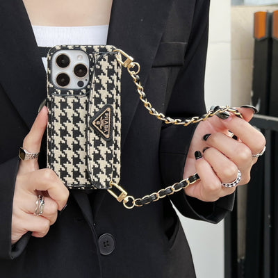 Pra Houndstooth Chain iPhone Case