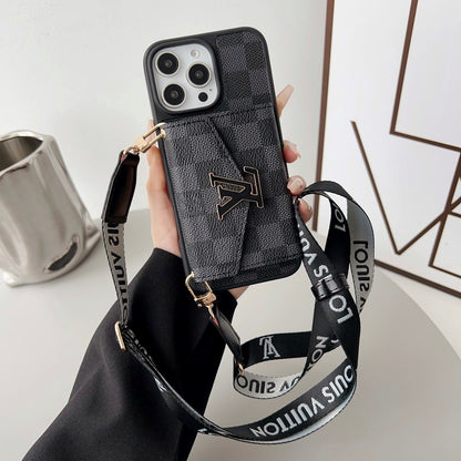 Lou Card Holder Color Crossbody iPhone Case