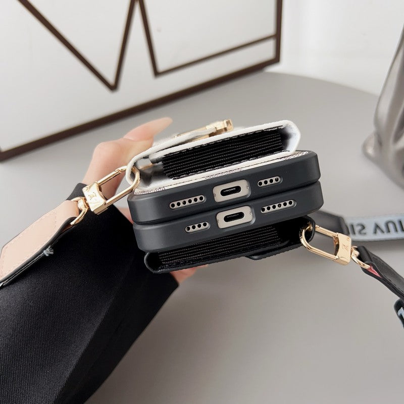 Lou Card Holder Color Crossbody iPhone Case