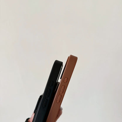 Loe Black & Brown Card Bag Cover iPhone Case