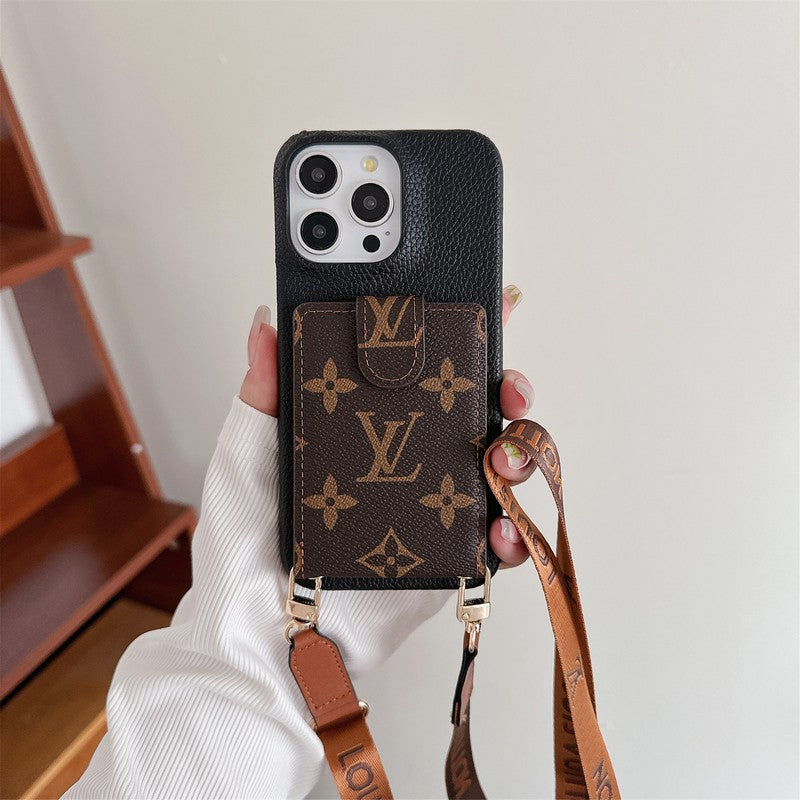 Louis Card Bag Crossbody Chain iPhone Case