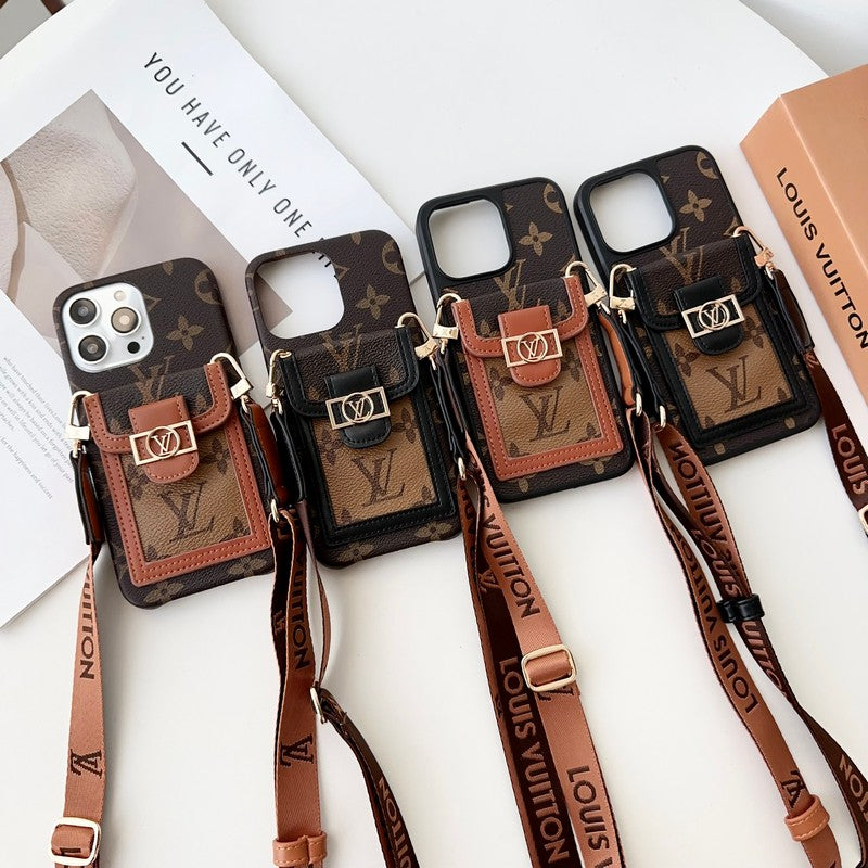 Louis Card Holder Crossbody iPhone Case